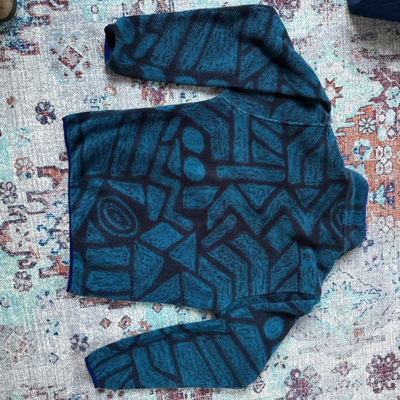 Patagonia Aztec 1/4 Snap Synchilla Stone Blue - Picture 6 of 6